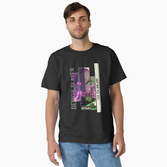 Mitsuri Kanroji - demon Classic T-Shirt, Fan Art Anime Design Classic T-Shirt