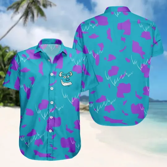 Discover Disney Monsters Inc. Sulley Cosplay Halloween Hawaiian Shirt