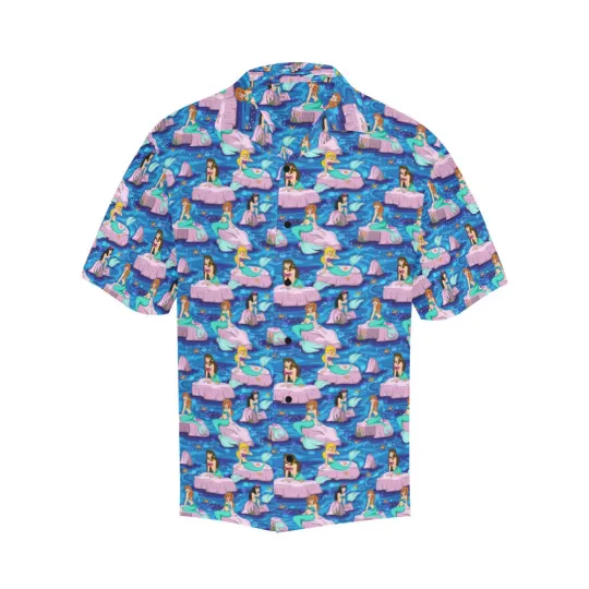 Discover Disney Peter Pan Mermaid Lagoon Blue Hawaiian Shirt