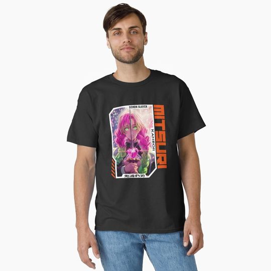 Discover Mitsuri Kanroji - demon  Classic T-Shirt, Fan Art Anime Design Classic T-Shirt