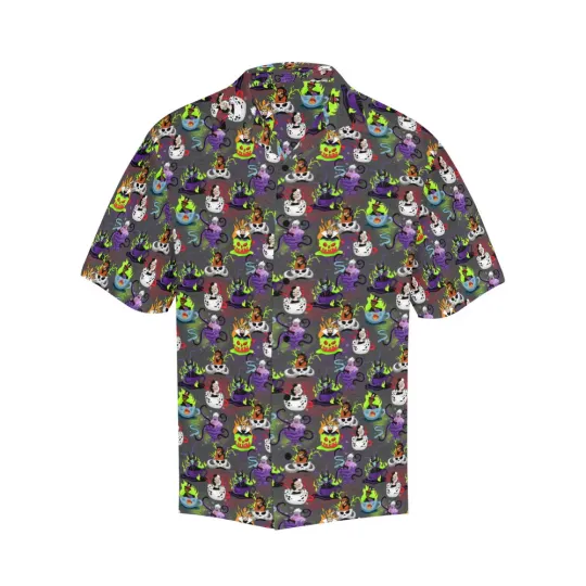 Discover Disney Villains Tea Cups Halloween Hawaiian Shirt