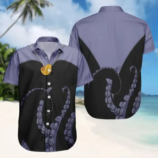 Discover Disney The Little Mermaid Ursula Cosplay Halloween Hawaiian Shirt