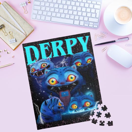 Discover K-Pop Demon Hunters Derpy Tiger Puzzle Funny Kpop Fan Gift Anime Fan Art Jigsaw for Kpop Lovers Unique Korean Idol Merch Gift