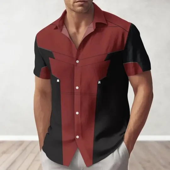 Disney Marvel Deadpool And Wolverine Deadpool Cosplay Halloween Hawaiian Shirt