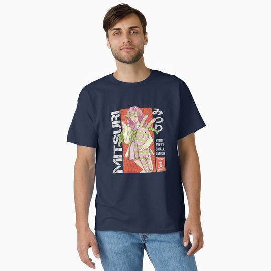 Mitsuri Kanroji - demon Classic T-Shirt, Fan Art Anime Design Classic T-Shirt