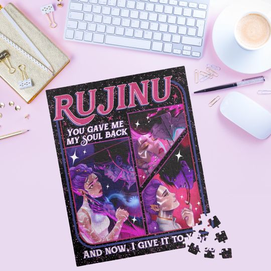 Discover Rujinu Puzzle Kpop Demon Hunters Inspired Jigsaw You Gave Me My Soul Back Romantic Comic Art Puzzle Kpop Fan Gift