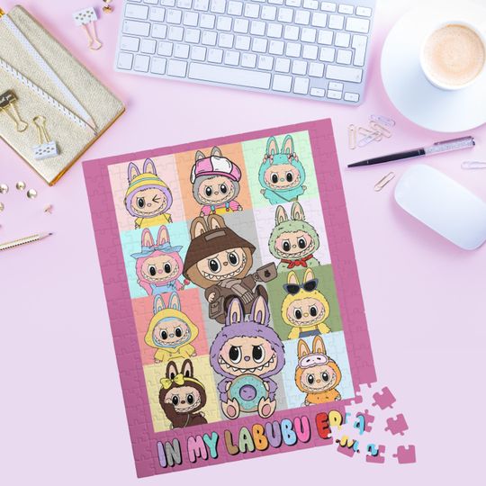 Discover Labubu Puzzle for Kids & Adults Cute Labubu Collage Jigsaw Puzzle