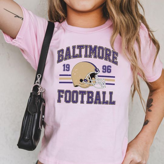 Discover Baltimore Football Womens Shirt Baby Tee Football Sundays Shirt Game Day Shirt for Her Tailgating Shirt Team Shirt Baltimore Maryland Tee
