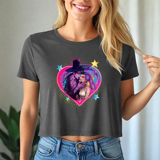 Kpop Demon Hunters Rujinu Crop Top Jinu & Rumi Anime Heart Shirt Cute Kpop Crop Tee Otaku Fashion Summer Top Festival top