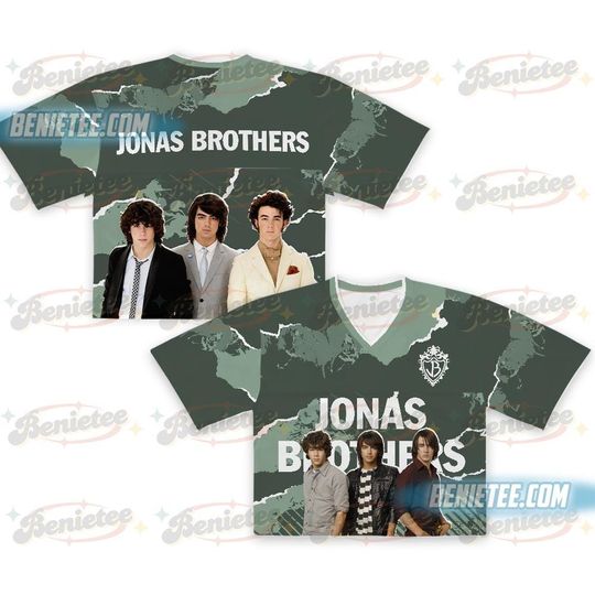 Jonas Brothers Retro FootBall Jersey, Band Reunion shirt, 90s boyband merch,Retro concert tour