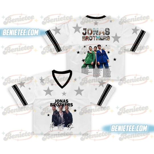 Jonas Brothers Croptop Football Jersey, Retro Jonas Brothers Tour Shirt