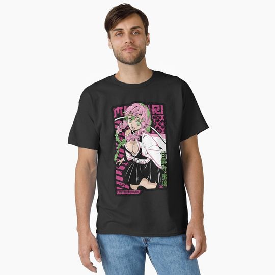 Mitsuri Kanroji demon Classic T-Shirt, Fan Art Anime Design Classic T-Shirt