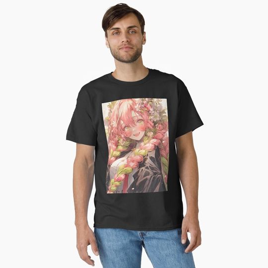Mitsuri Kanroji demon Anime Blossom Heart Pillar Grace Classic T-Shirt