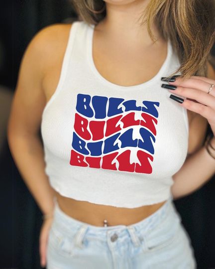 Royal Blue & Red Football Tank Top | Women's Game Day Shirt | Inspired by Buffalo New York