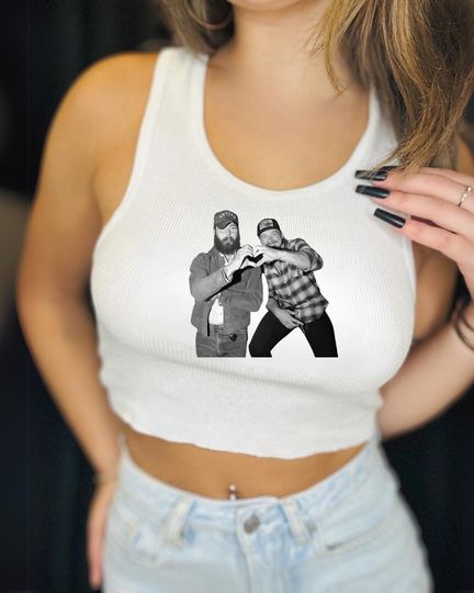 Post Malone & Wallen Western Shirt | Black and White Graphic Tee | Country Rap Collab Aesthetic | Concert Outfit