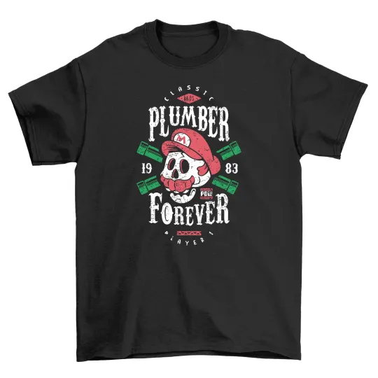 Discover Plumber Forever Tee - Unleash Your Inner Fixer! Funny t-shirt, 100% Cotton, Unis