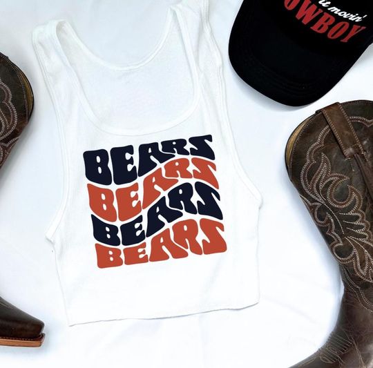 Discover Navy & Orange Football Tank Top | Women's Game Day Shirt | Inspired by Chicago