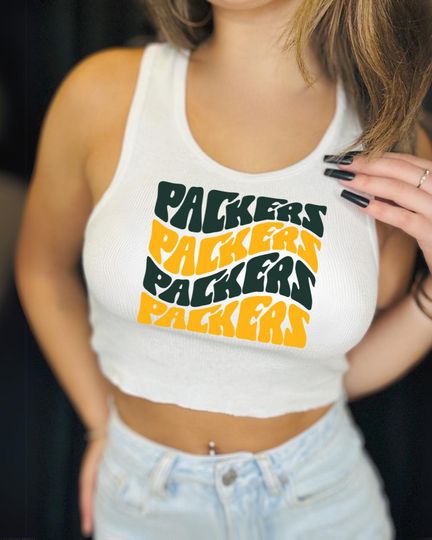Discover Green & Gold Football Tank Top | Women's Game Day Shirt | Inspired by Green Bay