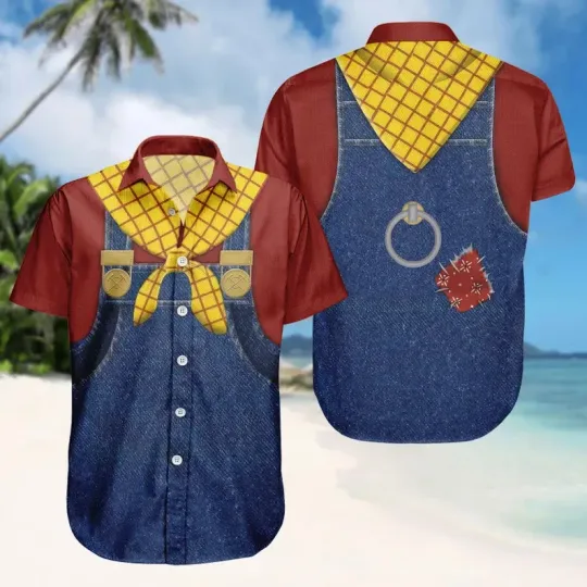 Discover Disney Toy Story Villain Stinky Pete Cosplay Halloween Hawaiian Shirt
