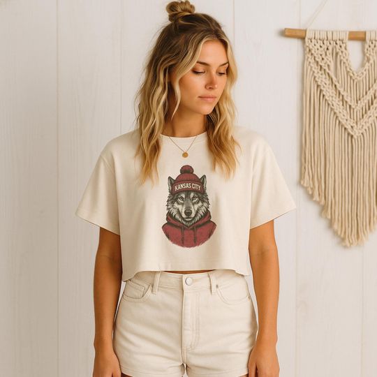 KANSAS CITY CHIEFS "Spirit Animal" Mascot Women's Crop Tee