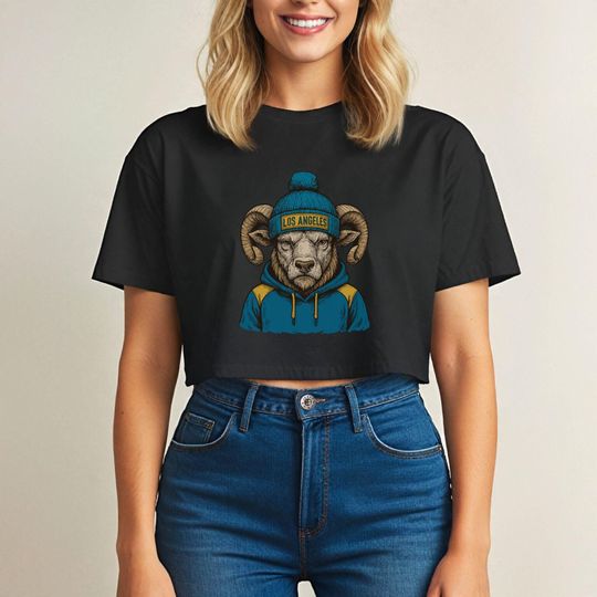 Discover LOS ANGELES FOOTBALL "Spirit Animal" Rams Women's Crop Top
