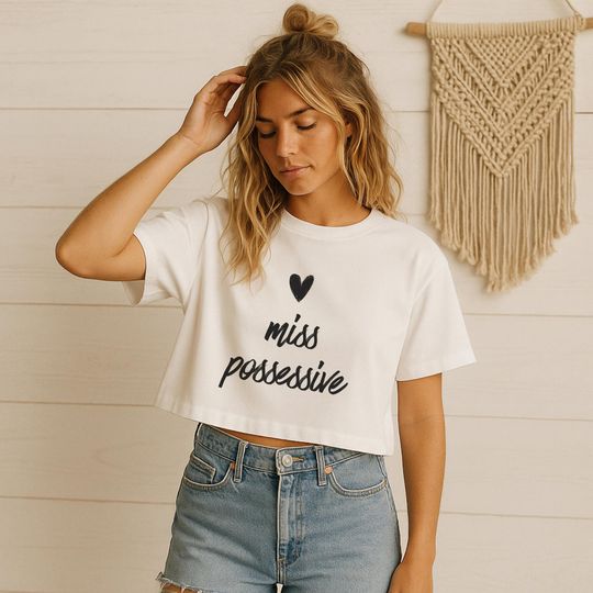 Discover TATE MCRAE "Miss Possessive" Women's Crop Tee