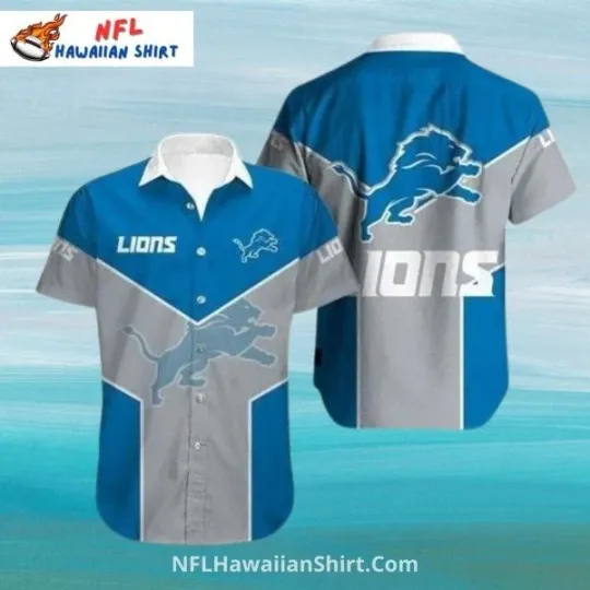 Discover Lions Hawaiian Shirt Blue And Gray Modern Shirt