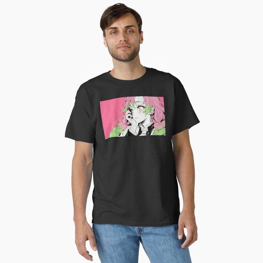 Discover Pink Love Demon Hunter Baddie Anime Classic T-Shirt, Fan Art Anime Design Classic T-Shirt