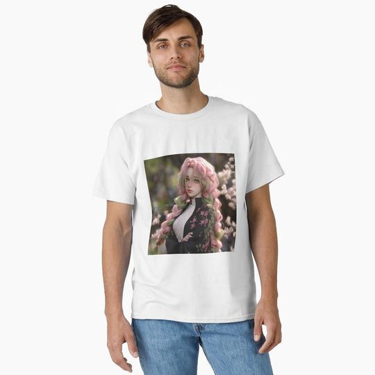 Mitsuri DS Cute Anime Girl Classic T-Shirt, Fan Art Anime Design Classic T-Shirt