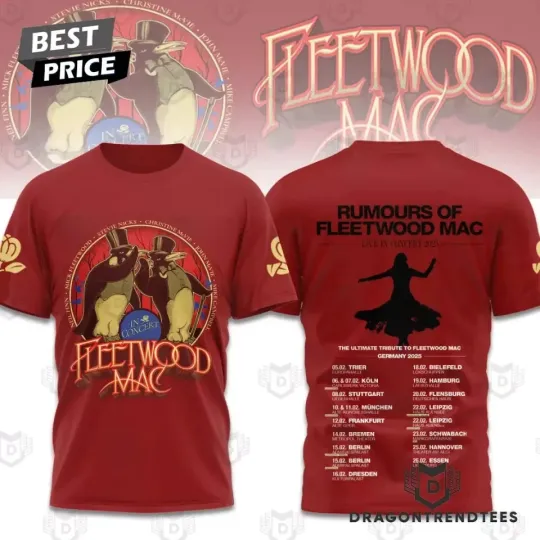 Discover Fleetwood Mac Live Concert 2025 3D T-Shirt for Men and Women All Sizes