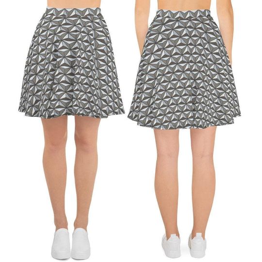 Discover Epcot Spaceship Earth Skater Skirt | rundisney disney world bound running disneyland cosplay costume cruise activewear