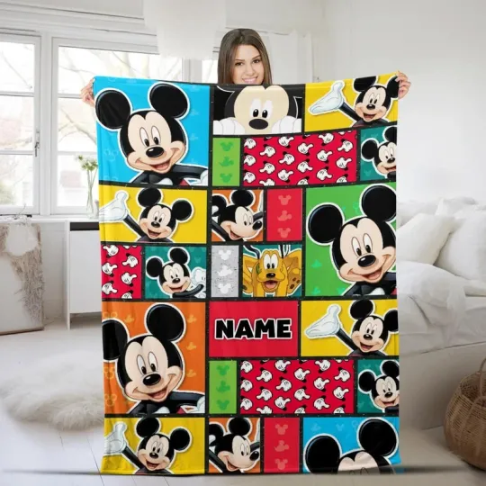 Discover Disney Mickey Mouse And Friends Multiple Color Graphics Customize Fleece Blanket