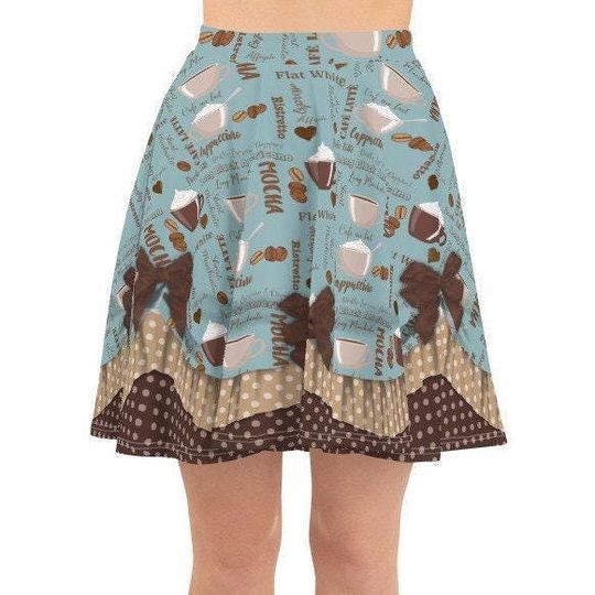 Coffee Lovers Vintage Skater Skirt
