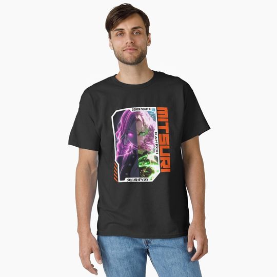 Mitsuri Kanroji - demon  Classic T-Shirt, Fan Art Anime Design Classic T-Shirt