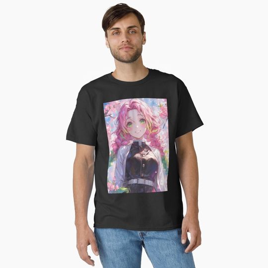 Mitsuri Kanroji Anime – Love Hashira Among Sakura Dreams Classic T-Shirt