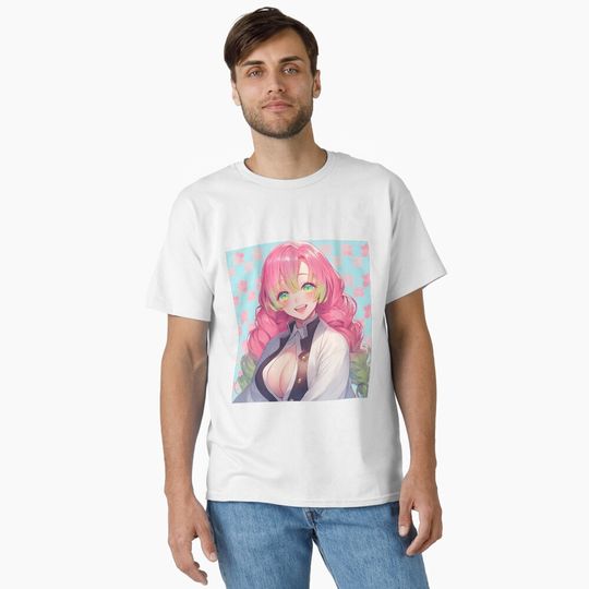 Mitsuri DS Cute Anime Girl Classic T-Shirt, Fan Art Anime Design Classic T-Shirt