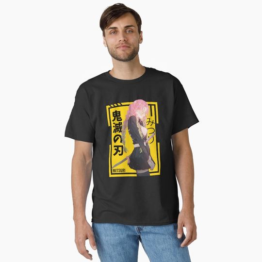 Mitsuri Kanroji - demon  Classic T-Shirt, Fan Art Anime Design Classic T-Shirt