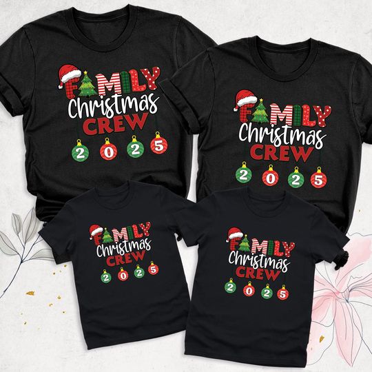 Discover Family Christmas Crew Shirt, Matching Christmas 2025 Shirt, Christmas Holiday Shirt, Family Christmas Group Shirt, Christmas Squad Shirt
