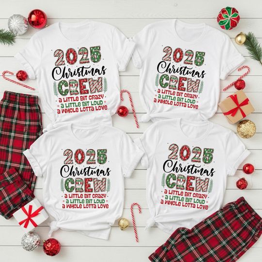 Discover 2025 Christmas Crew Matching Shirts, Making Memories Together Christmas Family Shirt, Christmas Group Shirt, Christmas Crew,Christmas Gift