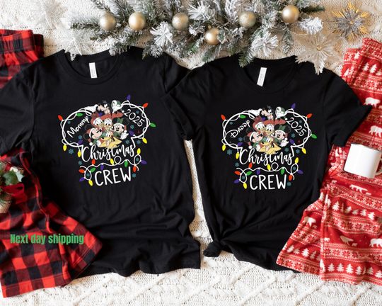 Matching Disney Christmas Crew 2025 Shirt,Disney Holiday Shirt,Custom Christmas Crew Tee,Disney New Year's Trip Tee,Family Holiday 2025 Trip