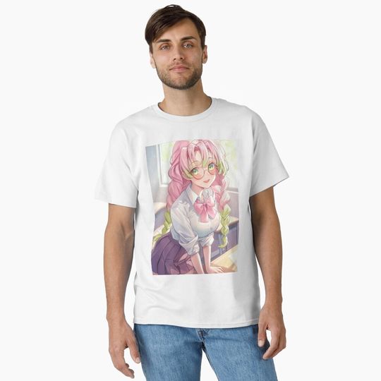 Mitsuri Classic T-Shirt, Fan Art Anime Design Classic T-Shirt
