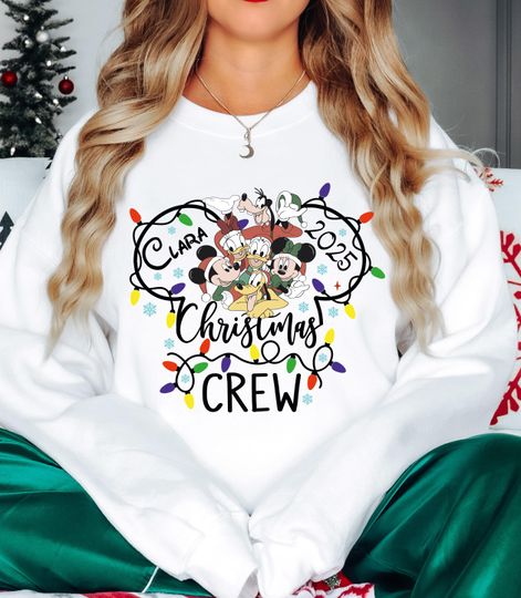 Discover Disney Christmas Crew Shirt, Custom Mickey & Friends Xmas Tee, Mickeys Very Merry Christmas Party Tee, Disneyland Family Holiday 2025 Trip
