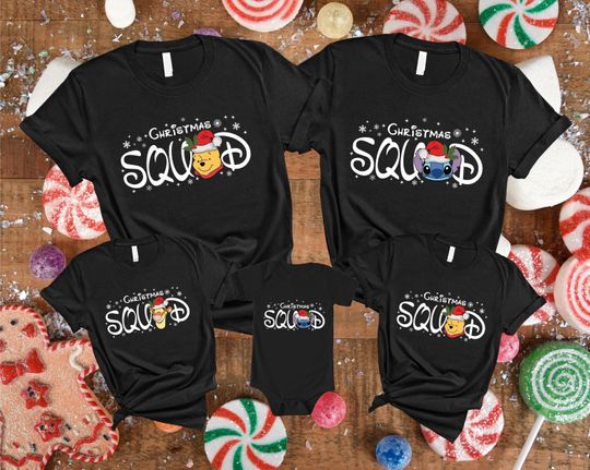 Discover 2025 Christmas Disney Squad Shirt, Custom Disney Characters Christmas Tee, Disney Family Christmas Shirt, Mickey's Very Merry Christmas Tee