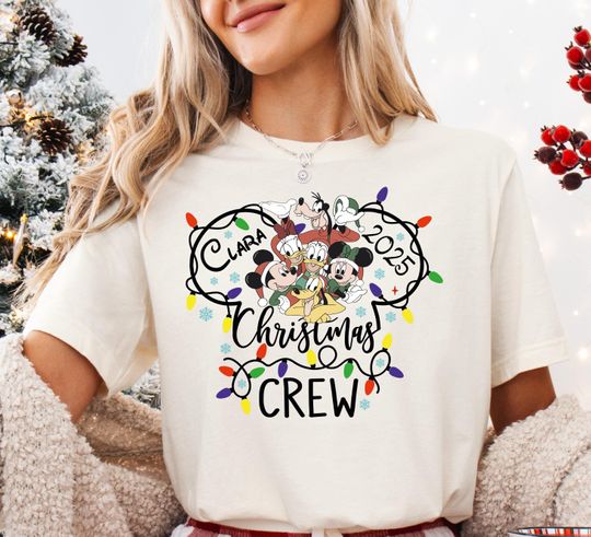 Discover Disney Christmas Crew Shirt, Custom Mickey and Friends Christmas Crew T-shirt, Christmas Crew Sweatshirt, Christmas Family Crew Matching Tee