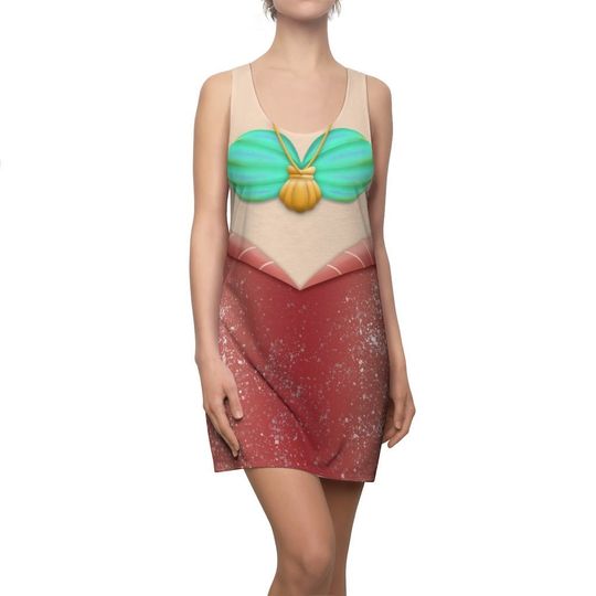 Adult Mermaid Melody Sleeveless Dress, Little Mermaid Disney Princess Costume
