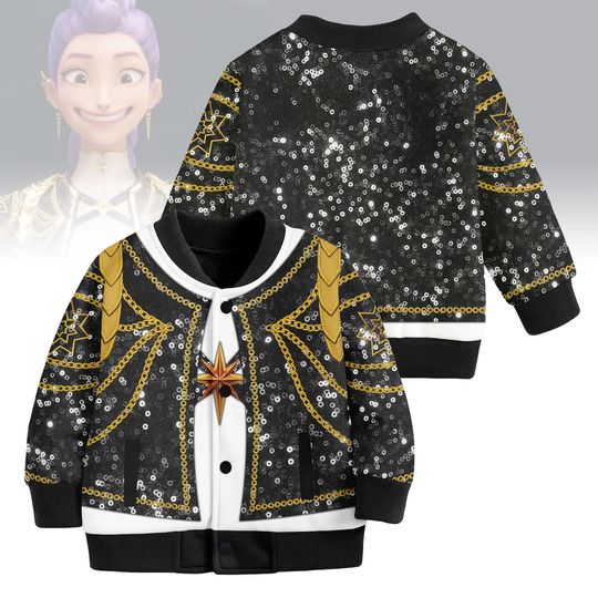 Discover Rumi Costume Baseball Jacket, Kpop Demon Hunter Cosplay, Huntrix Rumi Shirt, Rumi Kids and Youth Baseball Jacket, Huntrix Gift For Kids