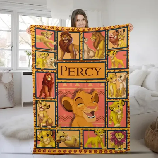 Discover Disney Lion King Family Friend Graphics Customize Fleece Blanket