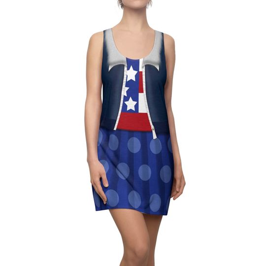 Wreck It Ralph Cosplay Dress for Women, Disney Women's Cut & Sew Racerback Dress