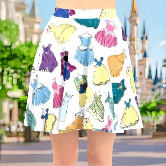 Discover Princess Dress Sketches Skater Skirt