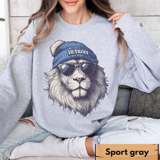 Discover Detroit Football Sweatshirt And Hoodie, Detroit Football Sports Gear, Detroit Game Day Shirt, Detroit Football Varsity Shirt, Lions Crewneck